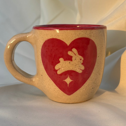 hopping bunny mug